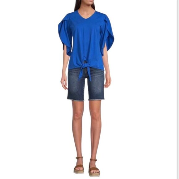 Kut From the Kloth 6 Natalie Denim Women’s Bermuda Shorts Stretch Jeans Cutoffs - Picture 1 of 10